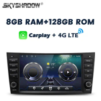 360 LTE 8G+256G DSP Carplay Auto Android 13.0 8" Car DVD Player GPS WIFI Bluetooth Radio For Benz W211 W463 W219 W209 2004-2012