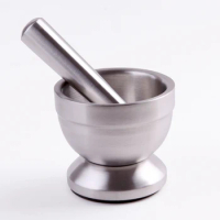 Thickening stainless steel mortar and pestle garlic milling device mortals dismembyator