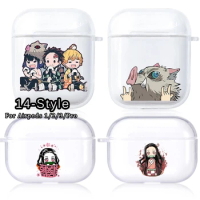 Anime Demon Slayer Soft TPU Case for Airpod Cases Air Apple Pro 3 for 2 3 Pods Gen Airpord Cases Tanjirou Nezuko Cover Coque