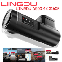 LINGDU D500 Dash Cam for Cars 4K 2160P UHD Car DVR WiFi Camera Built in GPS Voice Control 24H Parking Monitor Night Vision