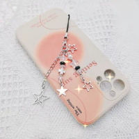 Spice Girl Style Y2k Star &amp; Cross Phone Chain Cross Heart Y2k Star &amp; Cross Phone Strap Key Chain Star