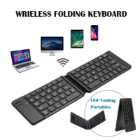 Folding Bluetooth Keyboard Mini Wireless Keyboard Foldable Keyboard For IPAD Mobile Tablet Notebook Office Storage Systems