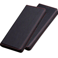 Natural Leather Booklet Case for Sony Xperia 1 V 10 Ⅳ Plus Ace III 5 II Pro-I 8 20 Business Flip Cover With Magnetic Closed Capa