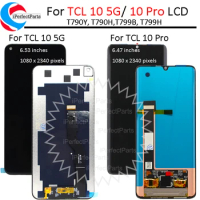 Original For TCL 10 Pro10Pro LCD T799B T799H Display Touch Panel Screen Digitizer Assembly For TCL 10 5G TCL 10 LCD T790Y, T790H
