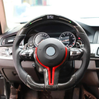 Custom Heated M Led Display Carbon Fiber Steering Wheel for BMW M2 M3 M4 M5 F10 F50 F30 F32 F80 F82 F90 E90 E92 E60 E63 G20 G30