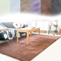 樂嫚妮 慢回彈乳膠底加大加厚客廳地毯/可水洗清潔-150X200cm-(6色)