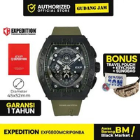 Jam Tangan Pria Analog Expedition E 6800 MCR Rubber Strap Series GreenArmy