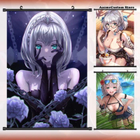 Shirogane Noel Hololive VTuber Anime Sexy Girl Wall Scroll Roll Painting Poster Hang Poster Cosplay Home Decor Collectible Gift