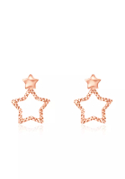 CHOW TAI FOOK Jewellery CHOW TAI FOOK 18K 750 Rose Gold Star Earrings Karat Gold E121949