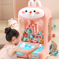 Cartoon Mini Claw Machine Toys for Children Automatic Operated Play Game Arcade Machines Kids Doll Vending Machine Kids Gifts