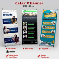 Cetak X Banner Sidang Banner Wisuda Tema Netflix, X Banner Wisuda Tema Threads, X Banner Wisuda Tema