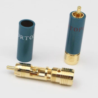 4pcs/Lot Gold-Plated HIFI Audio RCA Plugs Adapter Hi-End Ortofon Reference 8NX RCA Connectors