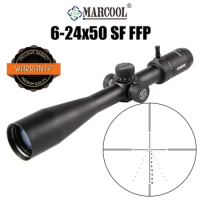 Marcool HD 6-24X50 FFP Riflescope Hunting Long Range Collimator Sight First Focal Plane Scope For Air Rifle Airsoft .223 .308