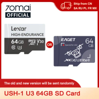 HIGH-ENDURANCE 64GB Micro SD Card 128GB USH-3 TF Card for 70mai 4K Dash Cam A810 70mai A800S Lexar or EAGET Card sent randomly