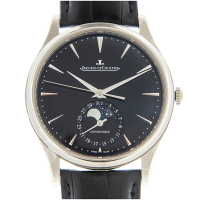 JAEGER-LECOULTRE 積家 超薄大師系列 月相皮帶腕表(Q1368471)x39mm