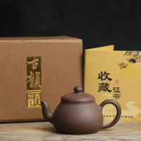 110ml Lin Nanyou Handmade Favorites Kettle Flat Teapot Health Pot For Tea Oolong Tea Ceremony Sets