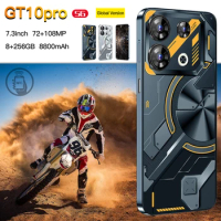 Global VER GT10 Pro 5G Smart Phone Deca-Core 8GB+256GB 7.3 Inch Smart phones NFC Android13 Mobile Phone 8800mAh Battery Face lD