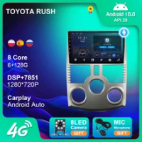 6 + 128G Android 10 Mobil 4G WIFI Radio Navigasi GPS untuk TOYOTA RUSH/ DAIHATSU TERIOS Pemutar Multimedia Radio 2 Din DVD Carplay