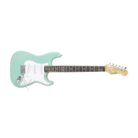 Gitar Elektrik Merk Fender Model Stratocaster Rosewood Warna Surf Green Bonus Tas dan Kabel Jack Lis