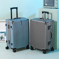 24寸行李箱男鋁框旅行箱女新款超大容量結實耐用可坐潮流密碼皮箱