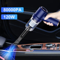 Wireless Charging Car Vacuum Cleaner, 2 in 1, Air Duster, Handheld, High-Power, Home, Office, 80000Pa