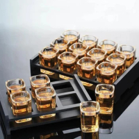 Glass Liquor Cup Holder Set, Spirit Glass, Shot Glasses, Brandy Cups, Drinking Glasses
