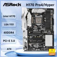 ASRock H170 Pro4/Hyper Motherboar LGA 1151 DDR4 2133 64GB support i7-6700 i5-6500 i3-7300 G4600 i7-7