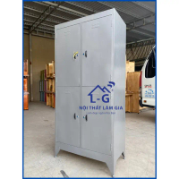 [HỎA TỐC HCM] Tủ locker 4 cửa giá rẻ - tủ hồ sơ văn phòng sắt sơn dầu 2 lớp