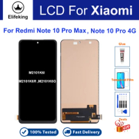 For Redmi Note 10 Pro M2101K6R M2101K6G LCD Display Touch Screen Digitizer Assembly For Redmi Note 10 Pro Max M2101K6I Replace