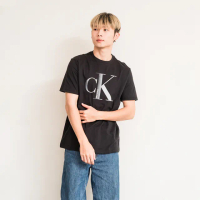 【Calvin Klein 凱文克萊】CK 男版 大CK文字刷舊漸層LOGO 短袖 短T上衣 T恤 衣服 美國代購(秋冬新品)