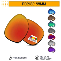 Bwake Polarized Replacement Lenses for-RayBan Wayfarer RB2132-55 Sunglasses Frame - Multiple Options