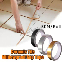 Home Decoration Self Adhesive Tile Gap Tape 50M Floor Wall Seam Sealant Ceiling waterproof stickers skirting line decorate Decal