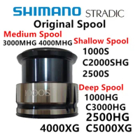 Original Shimano Stradic FL Spare Spool 4000MHG Shallow 1000S C2000SHG 2500S Deep Spool 1000HG C3000HG 4000XG Spinning Reel Part