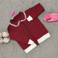 Atasan Rajut Anak Perempuan Motif Renda Kancing Cardigan Rajut Anak Perempuan Motif Renda Kancing Lu