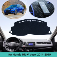 Sunshade Dashmat Protect Anti-slip Mat Dashboard Cover For Honda HR-V Vezel 2014~2019 Car Accessories Interior 2015 2016 2017