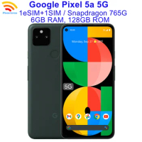Google Pixel 5a 5G 128GB ROM 6.34" OLED 6GB RAM NFC Snapdragon Octa Core Unlocked Android Original Cell Phone