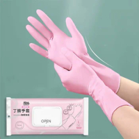 Black Nitrile Gloves Disposable 50pcs Latex Free Powder-Free S M L Pink Latex Gloves For Kitchen Cleaning Tattoo Work Gardening