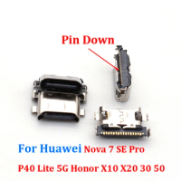 10/20PCS For Huawei Nova 7 SE Pro P40 Lite 5G Honor X10 X20 30 50 USB Charging Port Dock Charger Connector Socket Repair Parts
