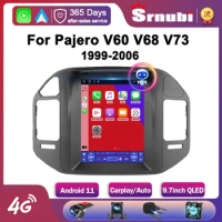 Srnubi 9.7 inch Android 11 Car Radio for Mitsubishi Pajero V60 V68 V73 1999-2006 Multimedia Video 2Din 4G WIFI Carplay Head Unit