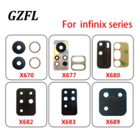 1Set For infinix X670 X677 X680 X682 X683 X689 Rear Back Camera Glass Lens Cover With Ahesive Sticker