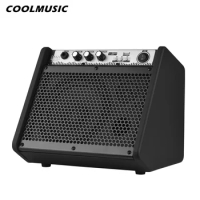 COOLMUSIC DM20 20W Electric Drum Amplifier Keyboard Amp Wireless BT Speaker 2-Band EQ Supports USB MP3 Player Function for Drums