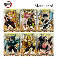 Demon Slayer Card Mr-Series Homemade Metal Card Anime Characters Kamado Nezuko Cartoon Toys Collection Cards Birthday Gift