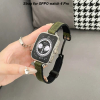 Cow Leather Strap For OPPO Watch4 Pro Sport watchband For Oppo Watch 4 Pro SmartWatch Magnetic Strap 22mm Correa Bracelet
