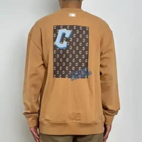 Sweater MLB C SQUARE MONOGRAM BROWN BEIGE SWEATSHIRT 100% ORIGINAL XL