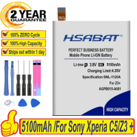 HSABAT LIS1579ERPC 5100mAh Battery For Sony Xperia C5 Ultra / Dual E5506 E5553 E5533 E5563 Z3 Plus Z3+/ Dual E6553 Z4 E6533