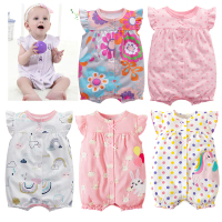 Bodysuit Bayi Perempuan Baru Lahir Bodysuit Katun Murni Putri Kecil Bodysuit Lengan Pendek Kasual