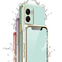 Luxury Simple Square Plating Silicone Phone Case for Oppo A98 A94 A57 A78 A38 A59 A39 A15 5G Protection Soft Cover Coque