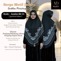 Jilbab instan daily hijab bergo JUMBO motif Mudymudy
