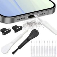 Mobile Phone Charging Port Dust Plug for iPhone 14 13 Pro Max iPad Port Protector Cleaner Tool Computer Keyboard Cleaning Brush