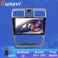 Eunavi 9'' 2 Din Android 10 Car PC Radio Stereo Multimedia Player for Subaru Forester XV WRX 2013-2018 GPS Navigation IPS auto
